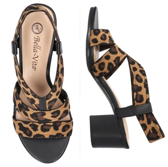 Bella Vita Shoes - Bella Vita Jodi Leopard Print Sandal Size 9 Wide